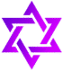 Purple interlocking triangle star logo