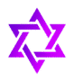Purple interlocking triangle star logo